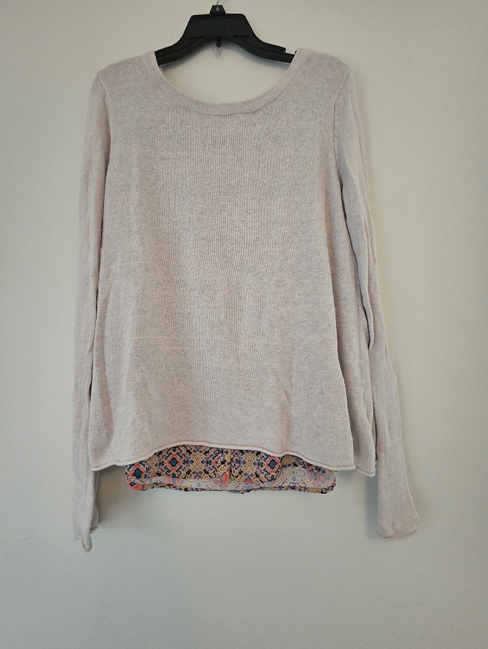 Anthropology Little Yellow Bird Women's Beige/multicolored Sweater Size S